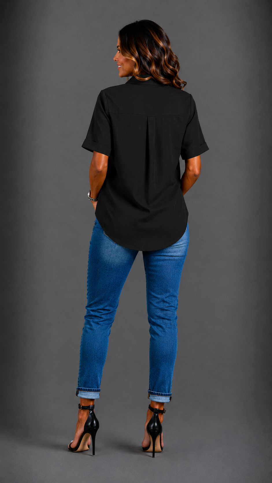 Julia | Blusa asimétrica con botones · Vista 20
