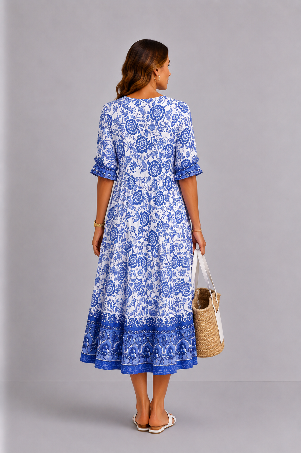 Keisha | Vestido floral de escote en V · Vista 6