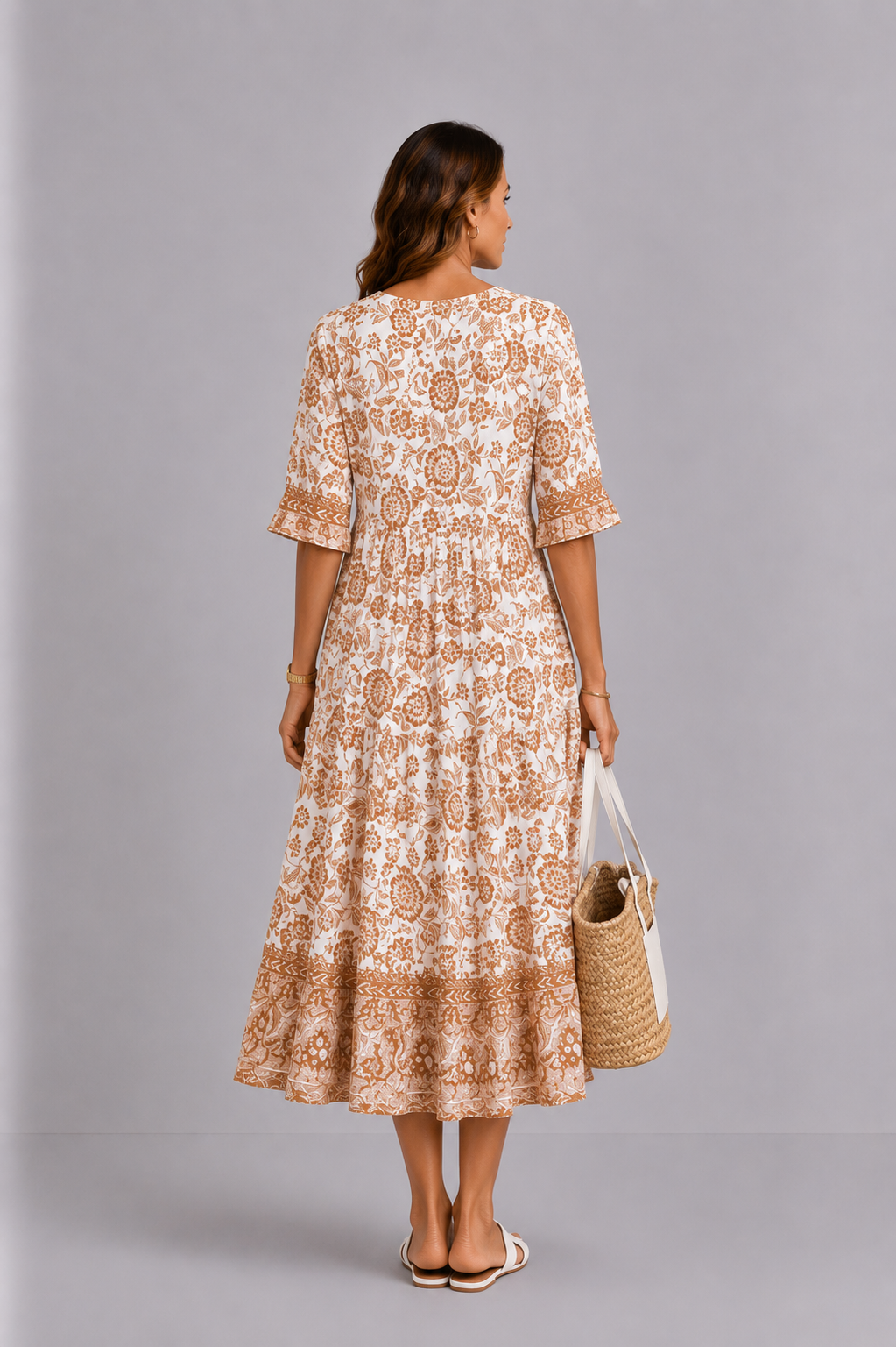 Keisha | Vestido floral de escote en V · Vista 7