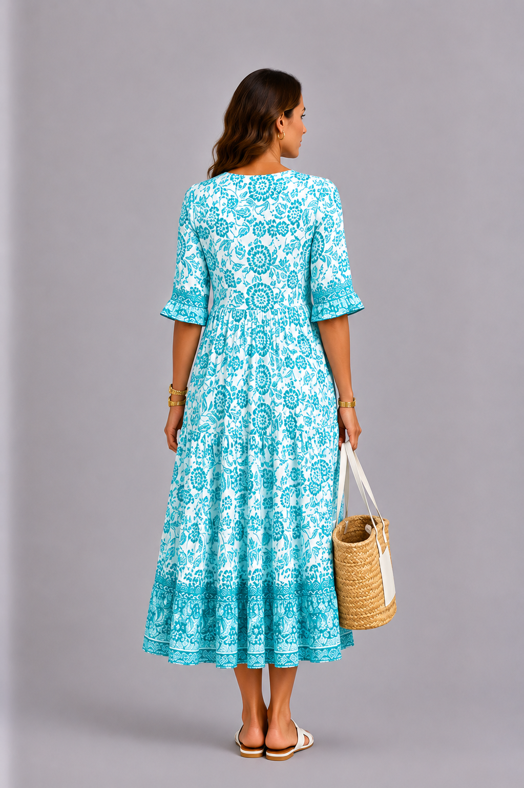 Keisha | Vestido floral de escote en V · Vista 10