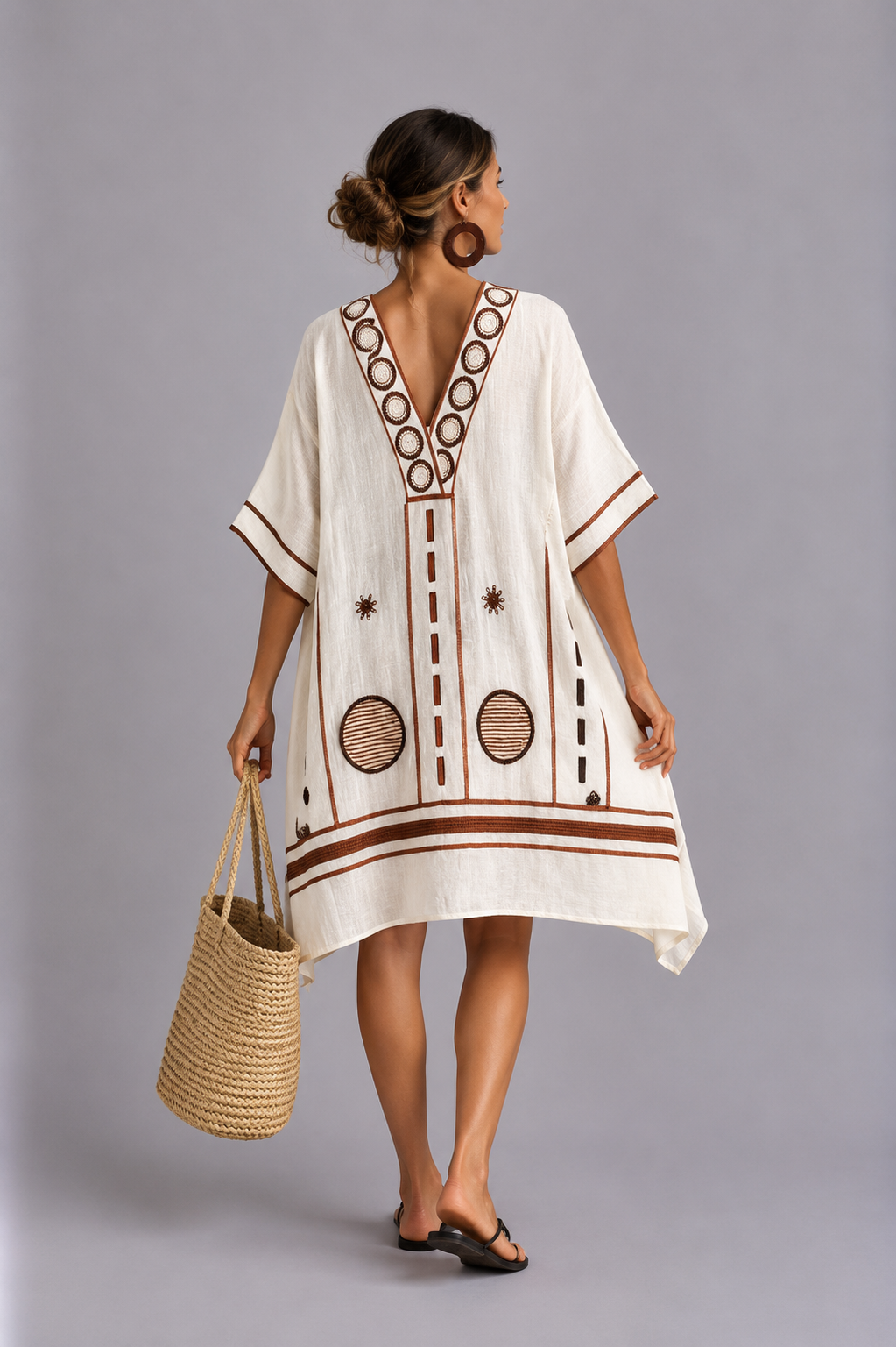 Gwen | Vestido de playa de rayas · Vista 2