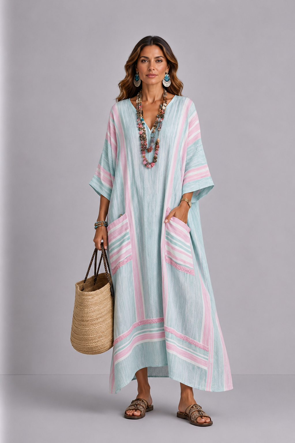 Mary | Vestido largo de playa estampado · Vista 3