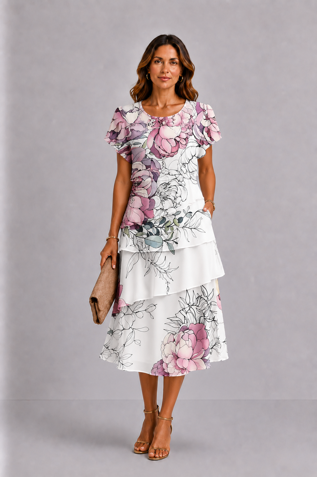 Diana | Vestido floral con volantes