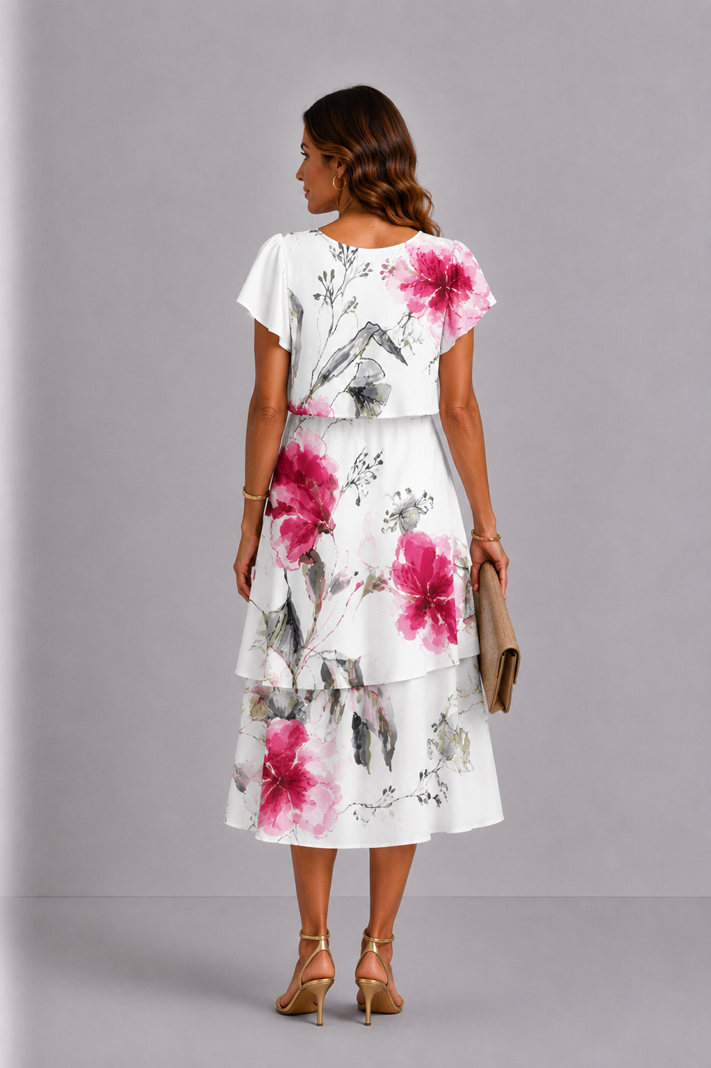 Cynthia | Vestido floral con volantes · Vista 2