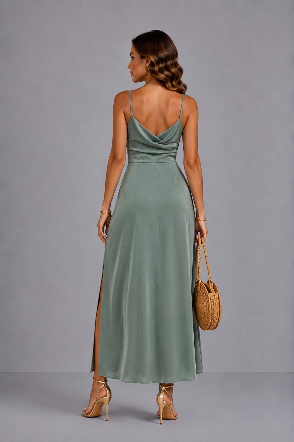 Andrea | Vestido de acabado satinado · Vista 5