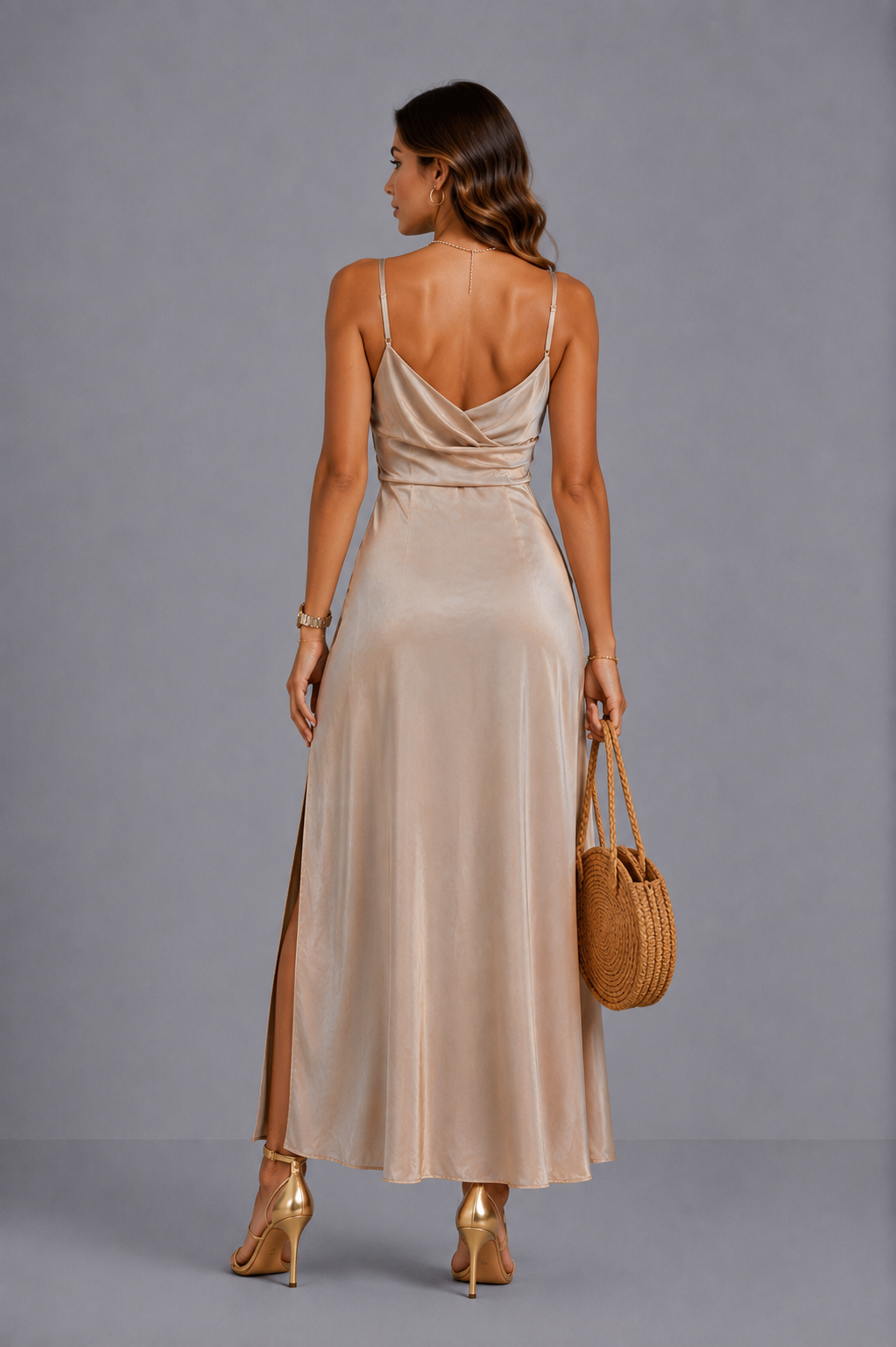 Andrea | Vestido de acabado satinado · Vista 7
