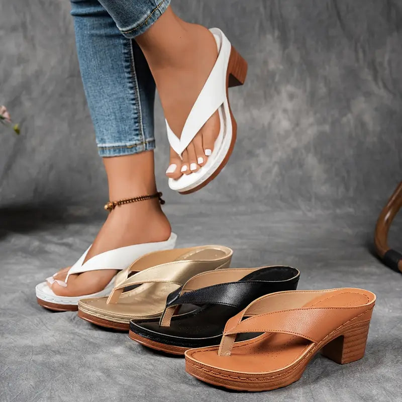 Céleste | Sandalias elegantes de tacón discreto