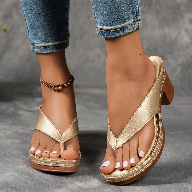 Céleste | Sandalias elegantes de tacón discreto