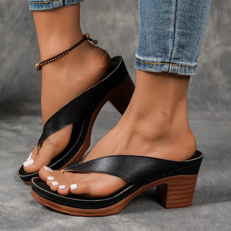 Céleste | Sandalias elegantes de tacón discreto