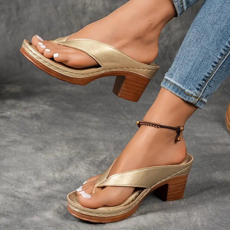Céleste | Sandalias elegantes de tacón discreto