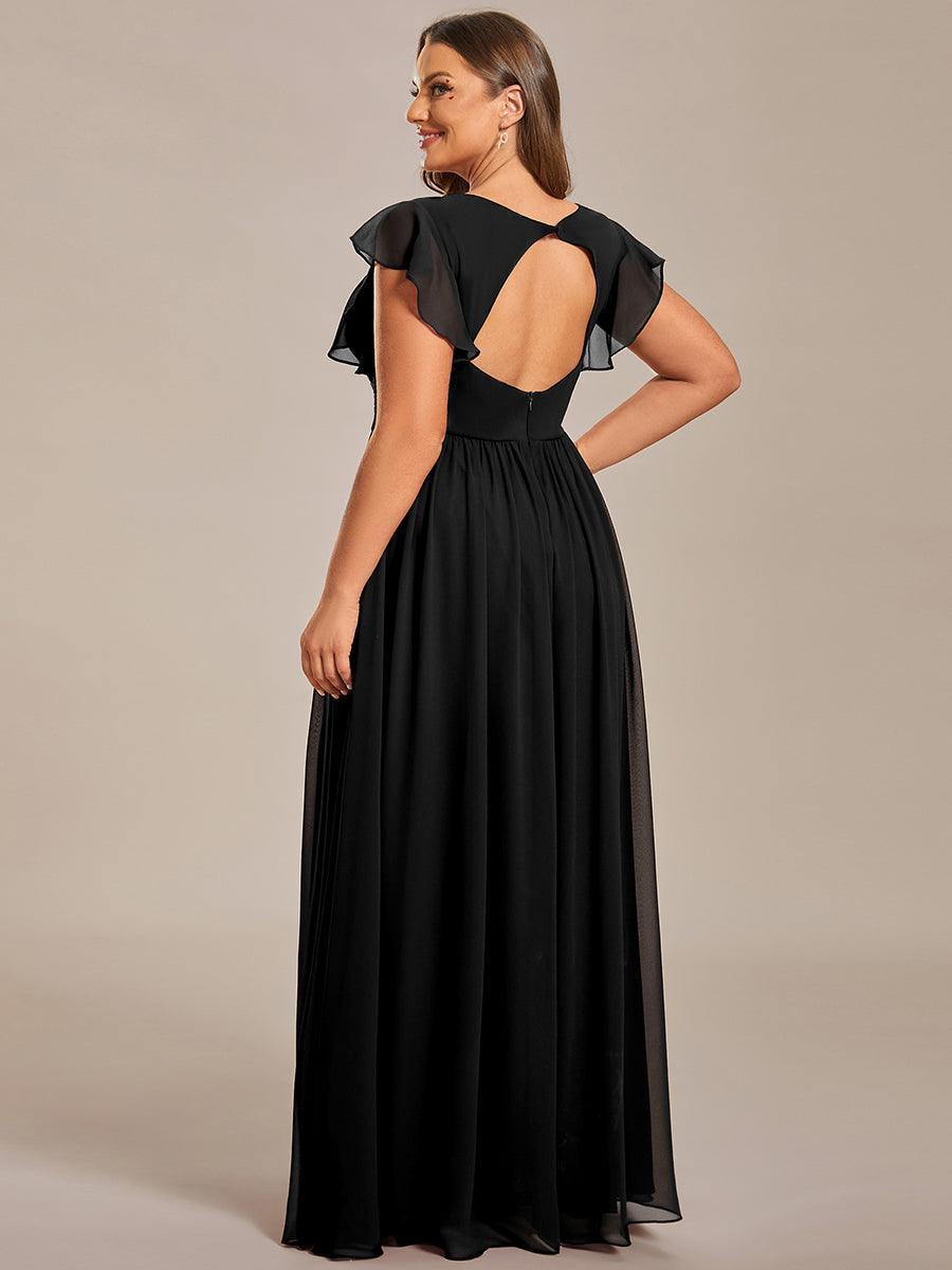 Lilyana | Vestido largo de gasa con mangas plisadas · Vista 70