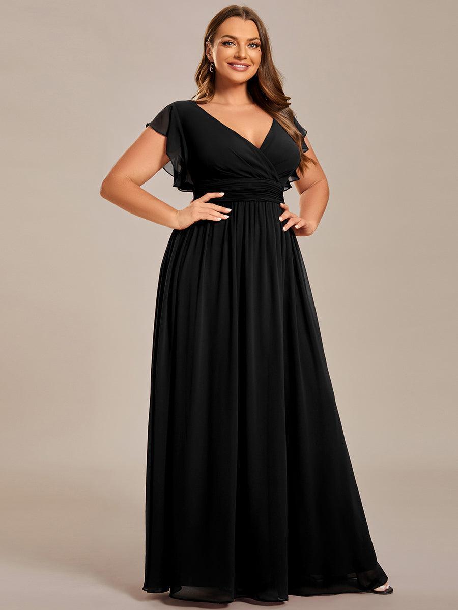 Lilyana | Vestido largo de gasa con mangas plisadas · Vista 73