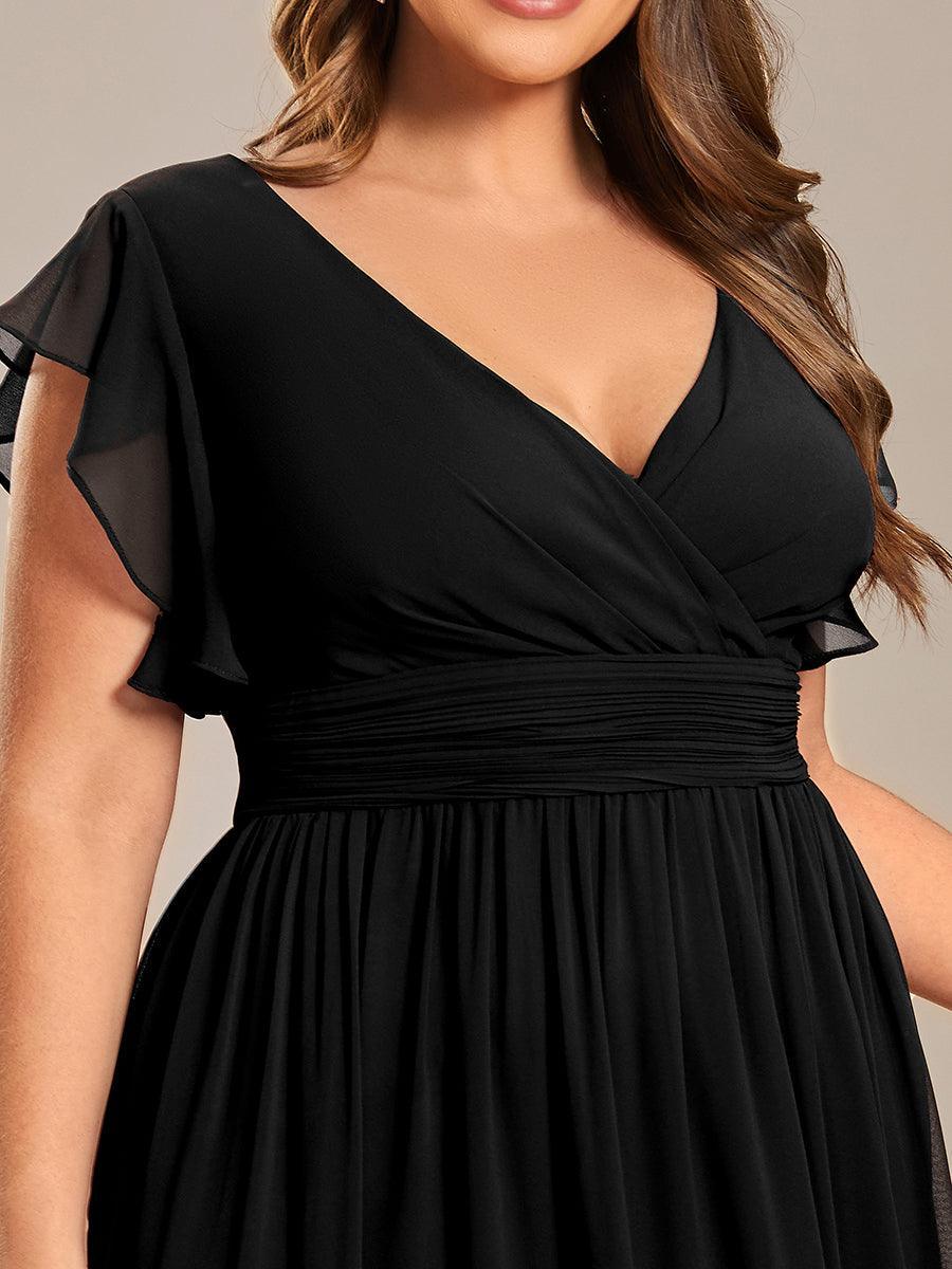 Lilyana | Vestido largo de gasa con mangas plisadas · Vista 71