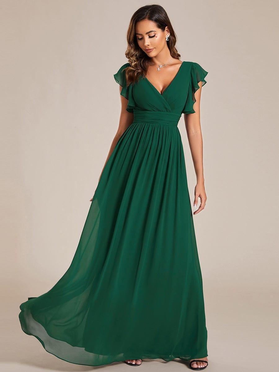 Lilyana | Vestido largo de gasa con mangas plisadas · Vista 10