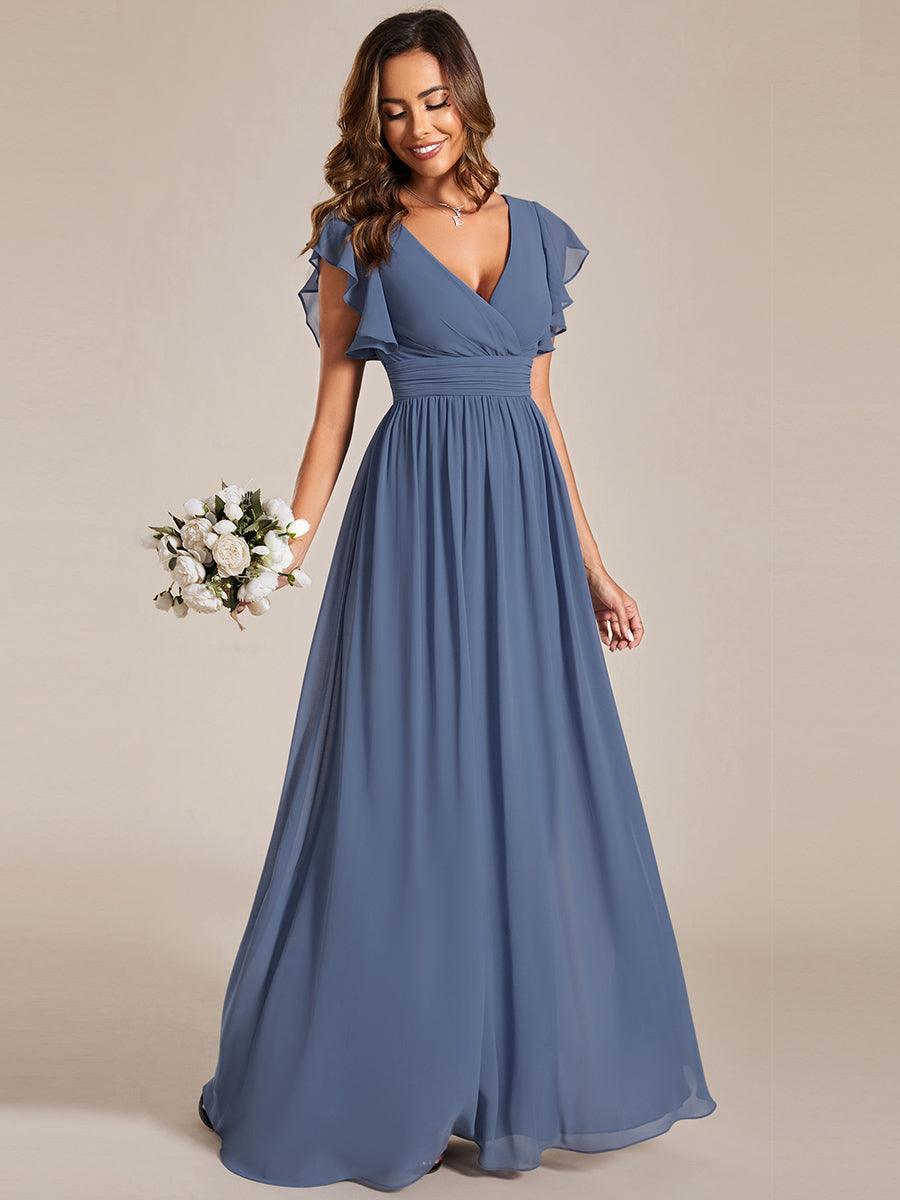 Lilyana | Vestido largo de gasa con mangas plisadas · Vista 54