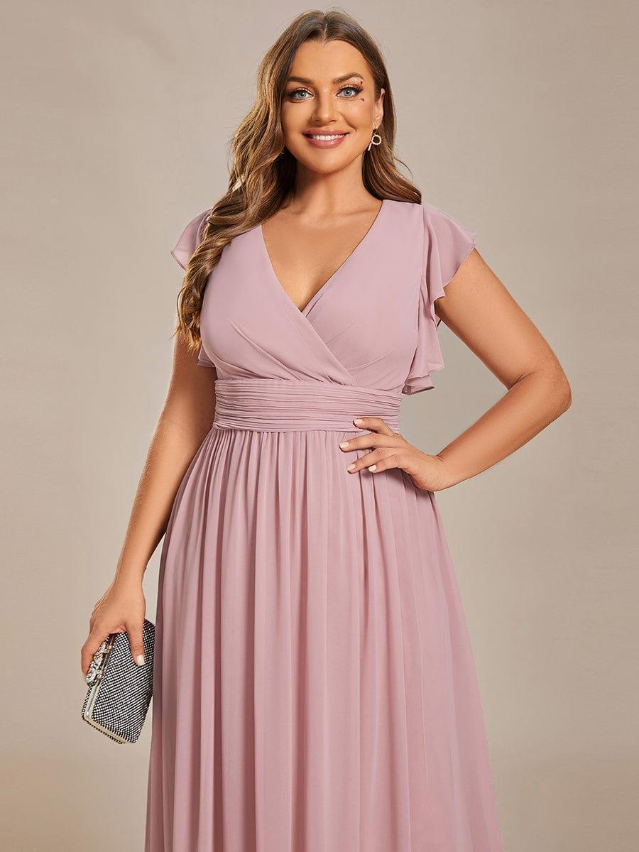 Lilyana | Vestido largo de gasa con mangas plisadas · Vista 32
