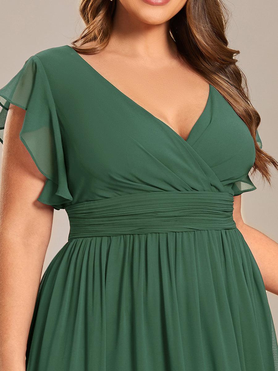 Lilyana | Vestido largo de gasa con mangas plisadas · Vista 102