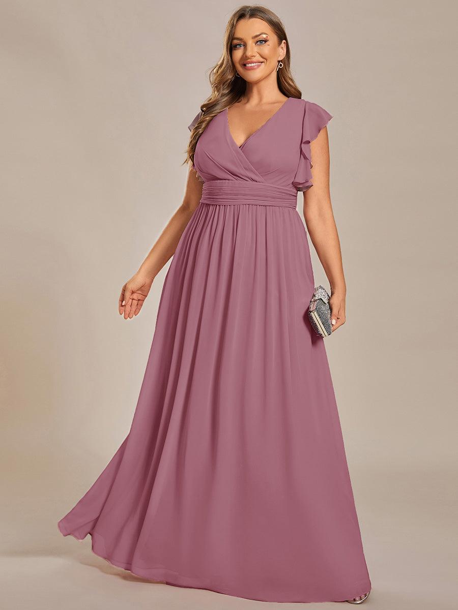 Lilyana | Vestido largo de gasa con mangas plisadas · Vista 113