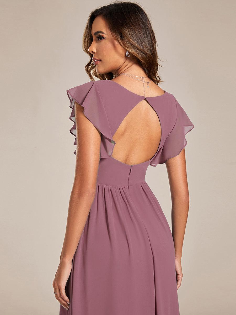 Lilyana | Vestido largo de gasa con mangas plisadas · Vista 107