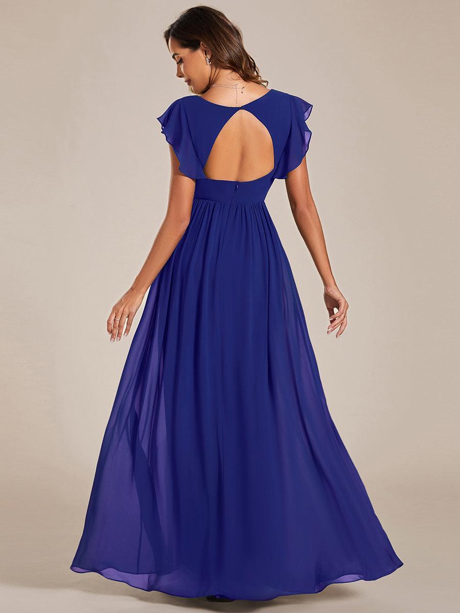 Lilyana | Vestido largo de gasa con mangas plisadas · Vista 81
