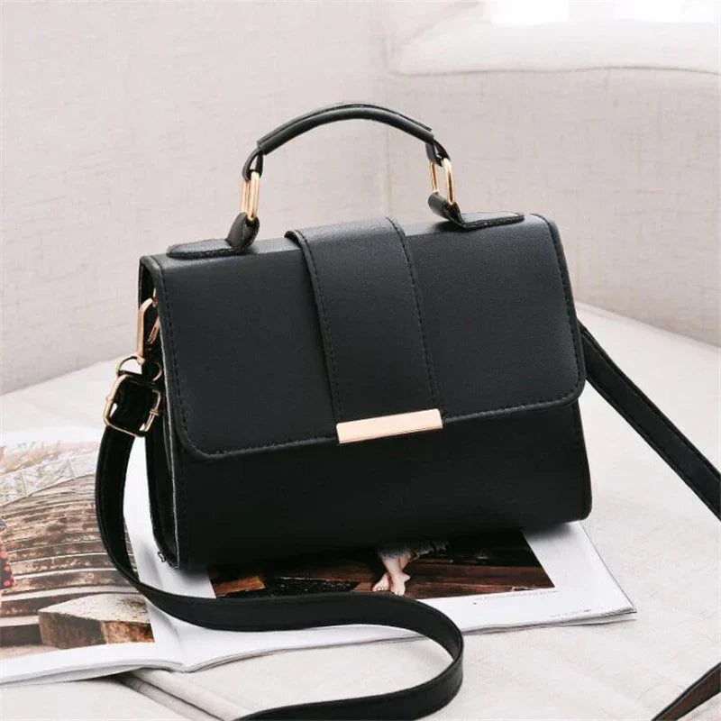 Bolso de hombro de estilo retro y acabado PU