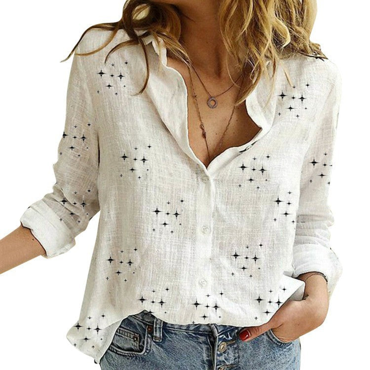 Quinn | Blusa estampada abotonada