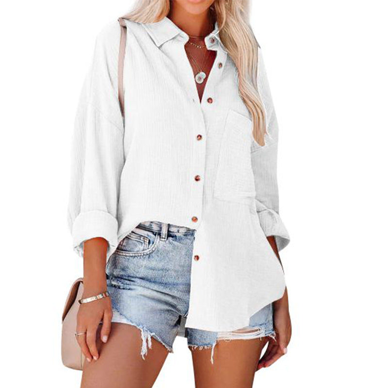 Madelyn | Blusa abotonada de manga larga