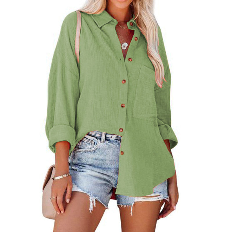 Madelyn | Blusa abotonada de manga larga