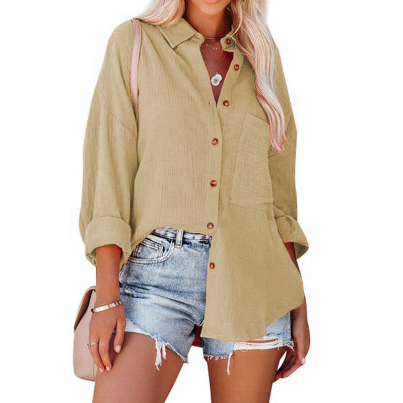 Madelyn | Blusa abotonada de manga larga