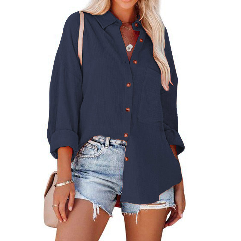 Madelyn | Blusa abotonada de manga larga