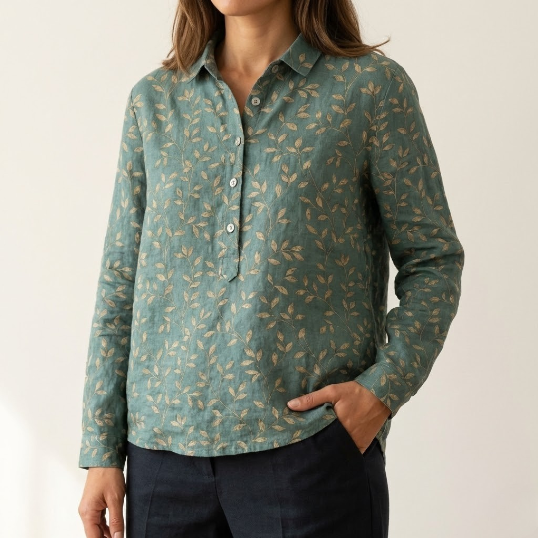 Seraphina | Blusa de lino estampada
