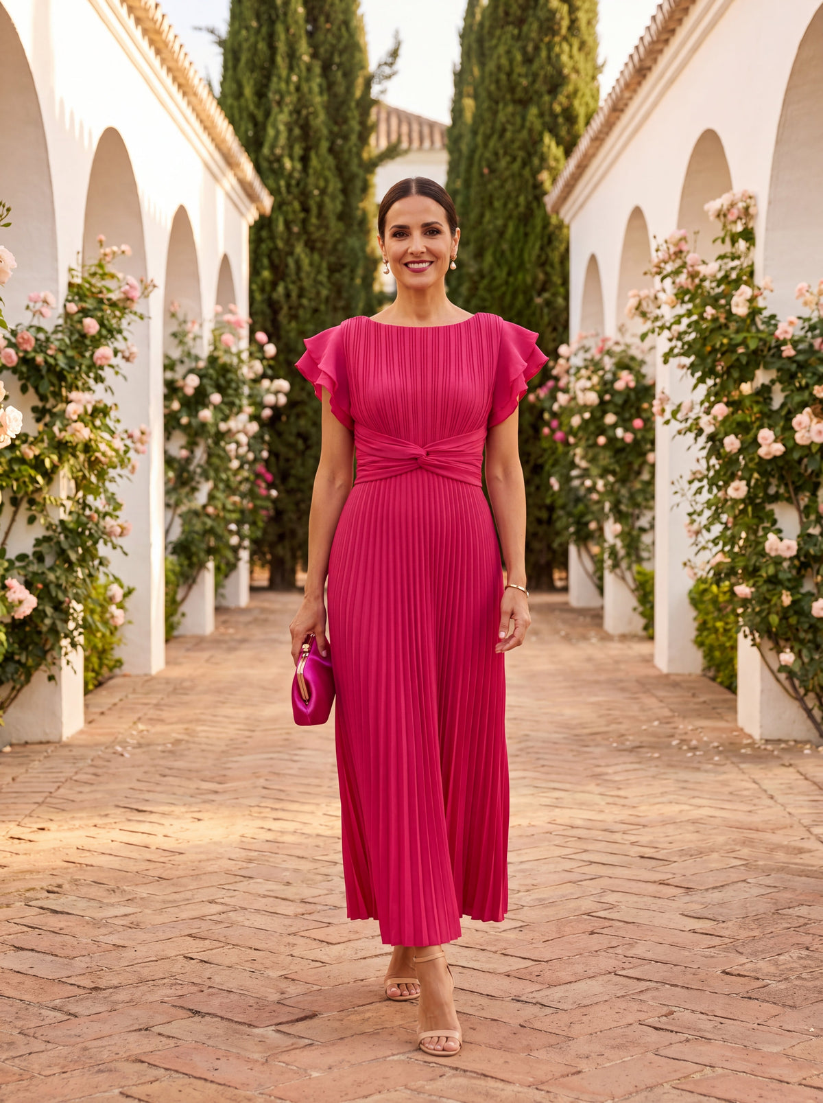 Lara | Vestido de fiesta plisado