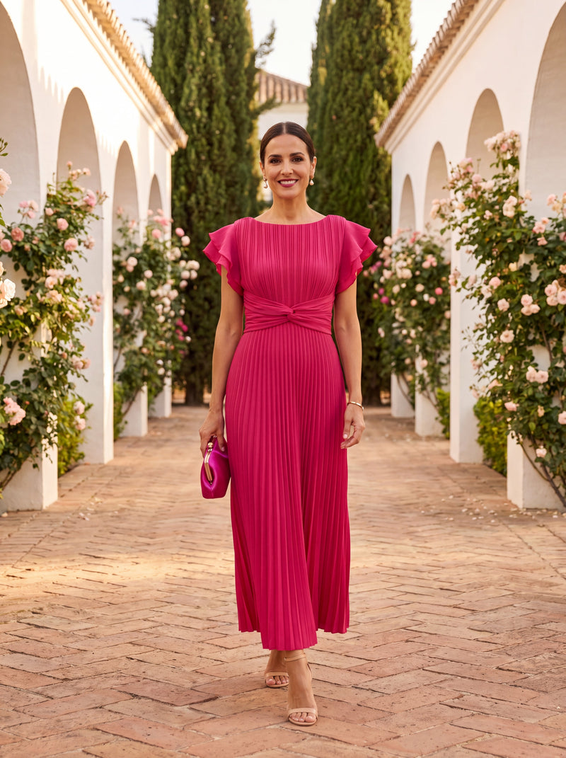 Lara | Vestido de fiesta plisado
