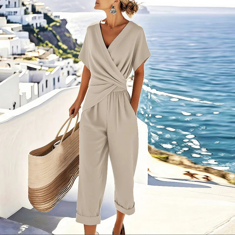 Colleen | Conjunto de top cruzado y pantalón corto