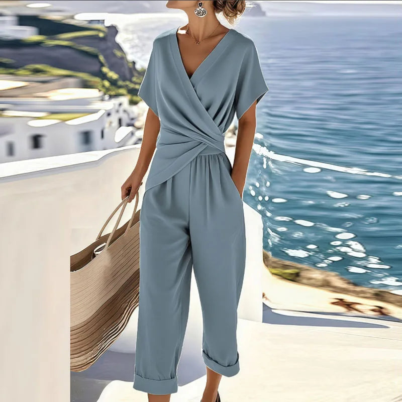Colleen | Conjunto de top cruzado y pantalón corto · Vista 2