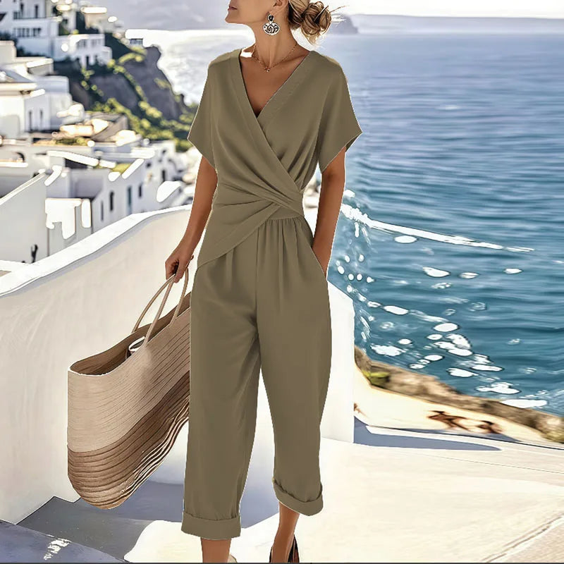 Colleen | Conjunto de top cruzado y pantalón corto · Vista 3