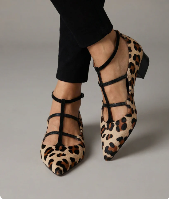 Bridget | Zapatos de tacón con correa y estampado leopardo · Vista 3