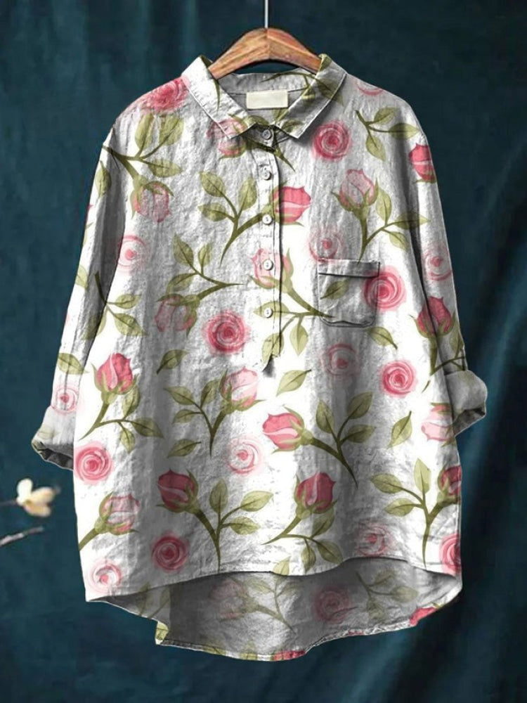 Seraphina | Blusa de lino estampada · Vista 5