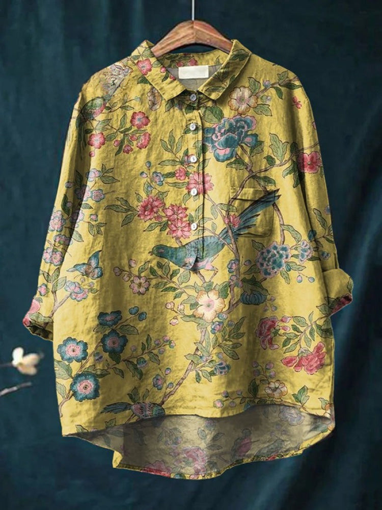 Seraphina | Blusa de lino estampada · Vista 3