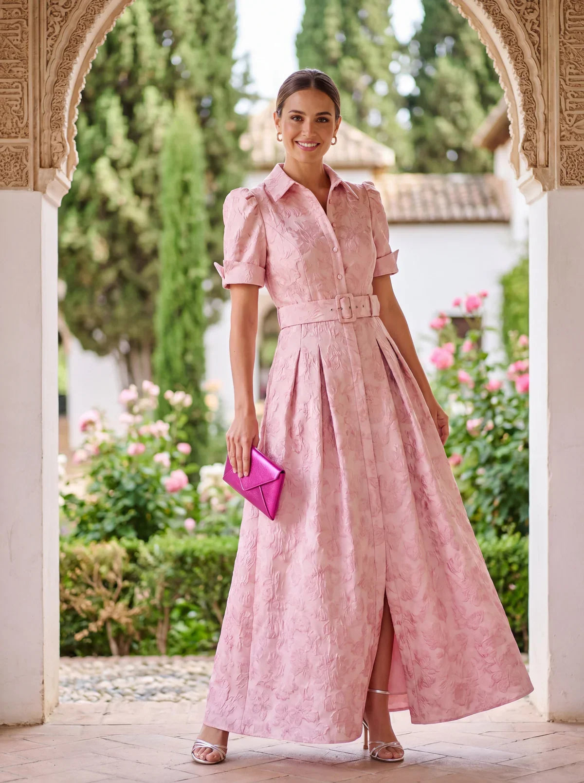 Anabel | Vestido floral de manga corta y falda amplia · Vista 2