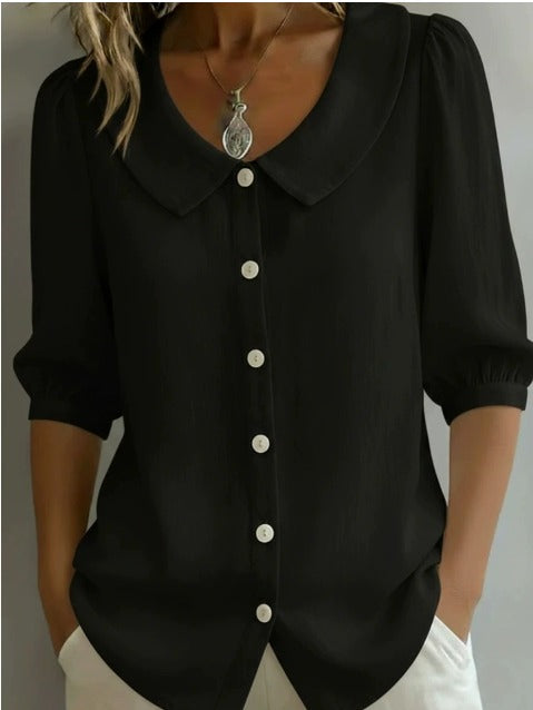 Emma | Camisa de algodón con cuello bebé