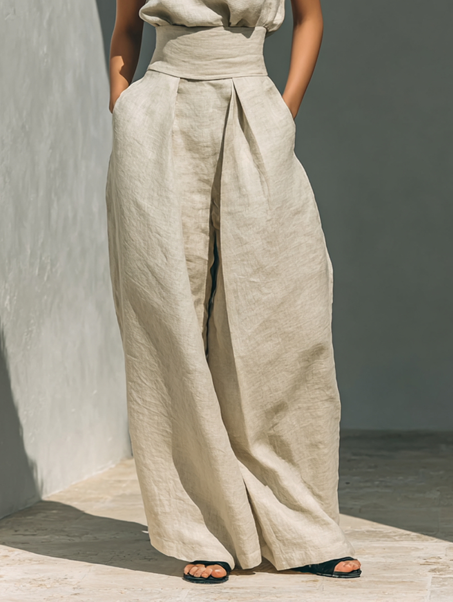 Aurora | Conjunto de top sin mangas y pantalón ancho · Vista 4