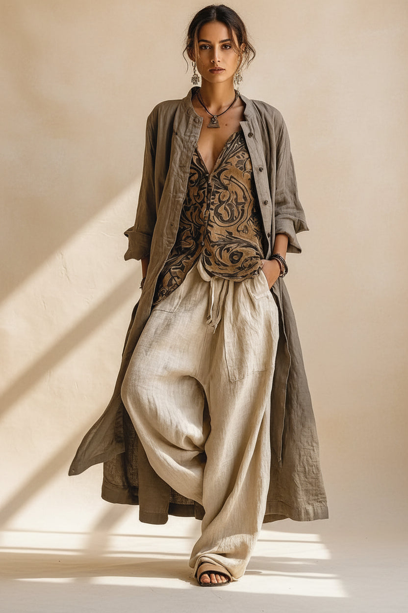 Patricia | Conjunto de top, chaleco y pantalón