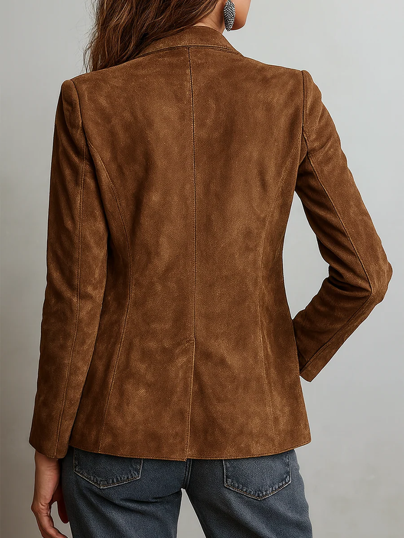 Marcelle | Blazer marrón de estilo vintage · Vista 2