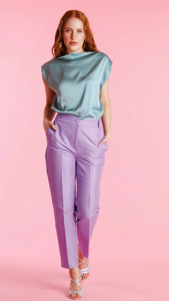 Oslo | Blusa satinada de viscosa