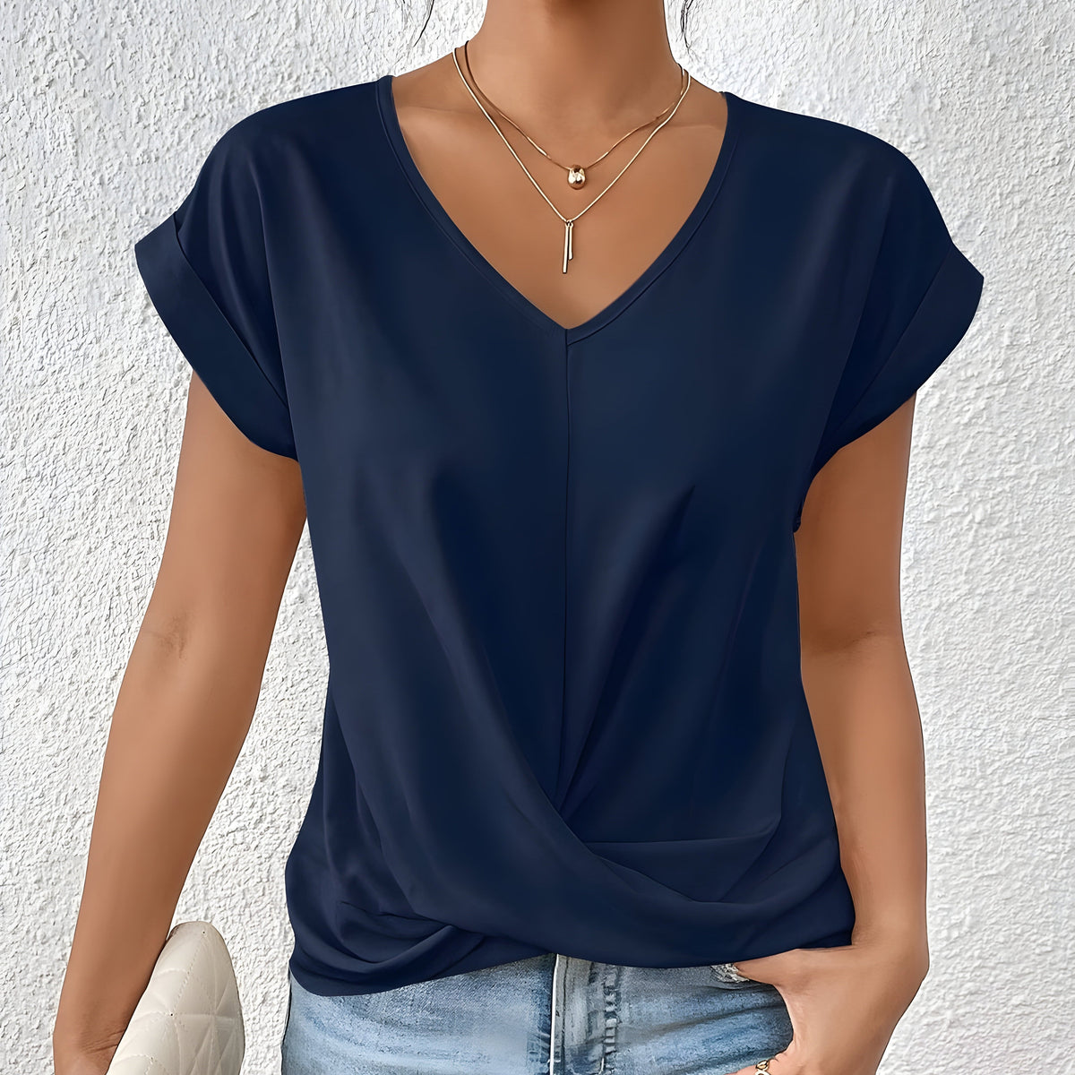 Bella | Top de escote en V con detalle retorcido