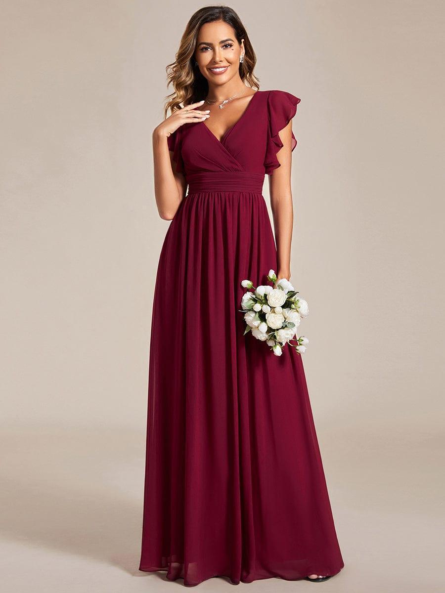 Lilyana | Vestido largo de gasa con mangas plisadas · Vista 19