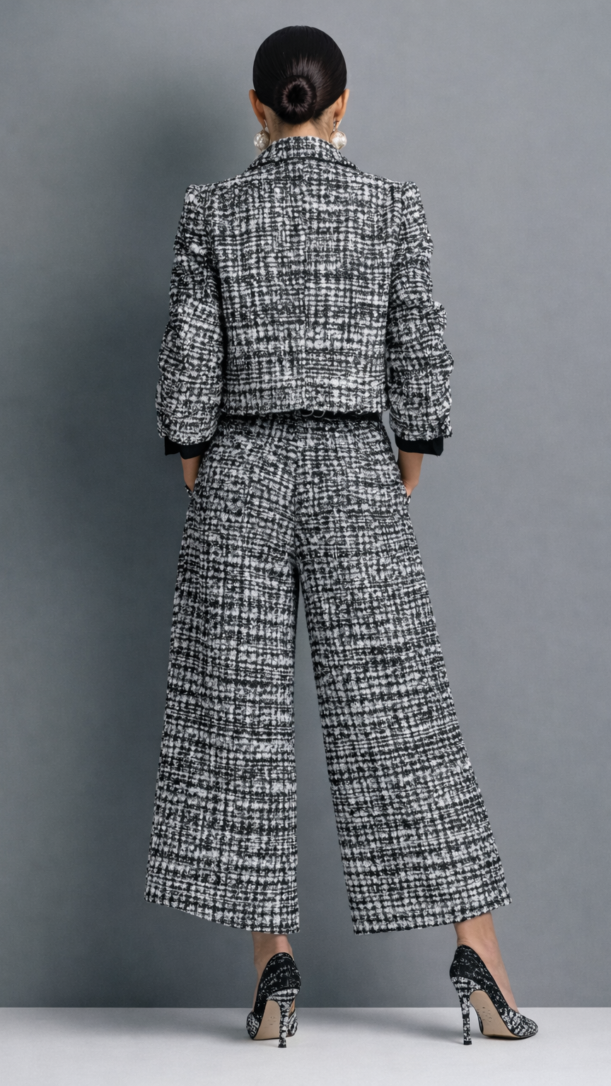 Lucía | Conjunto de chaqueta corta y pantalón ancho · Vista 5