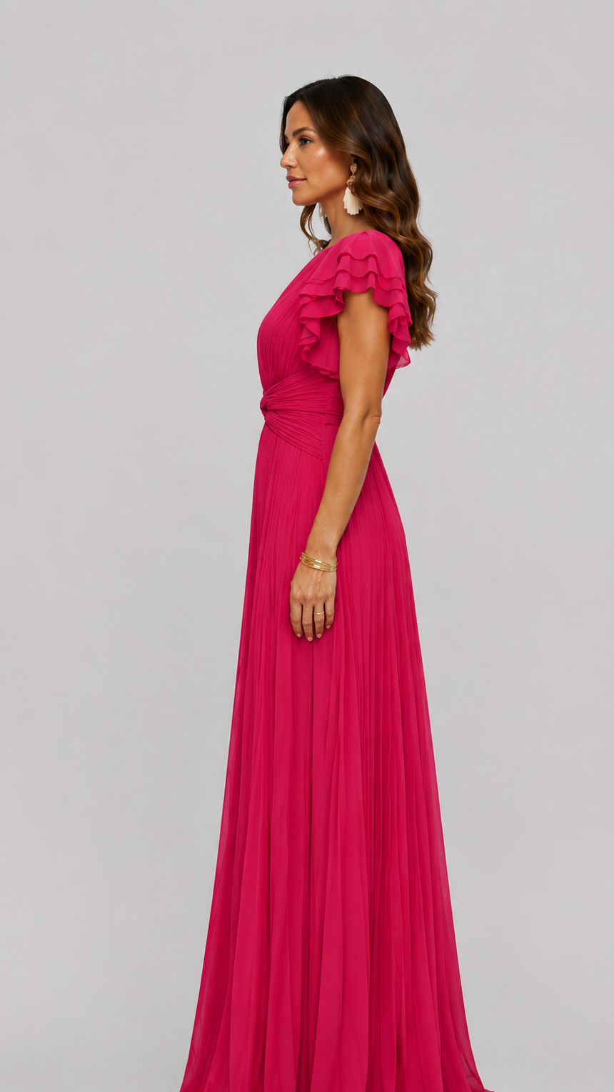 Samanta | Vestido fluido con pliegues