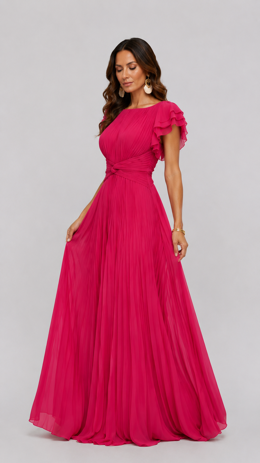 Samanta | Vestido fluido con pliegues
